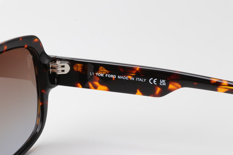 FT1101 Sunglasses Tortoise Gradient Brown