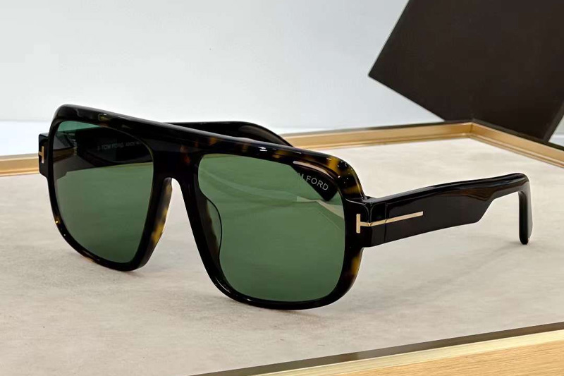 FT1101 Sunglasses Tortoise Green