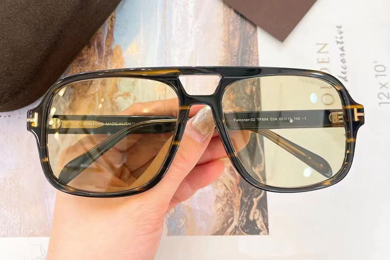 FT884 Sunglasses Brown Yellow