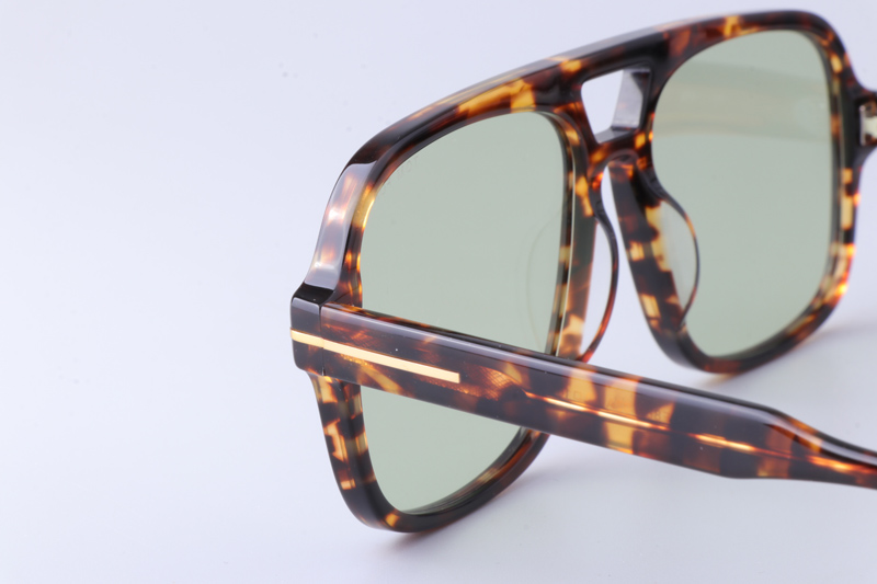 FT884 Sunglasses Tortoise Green