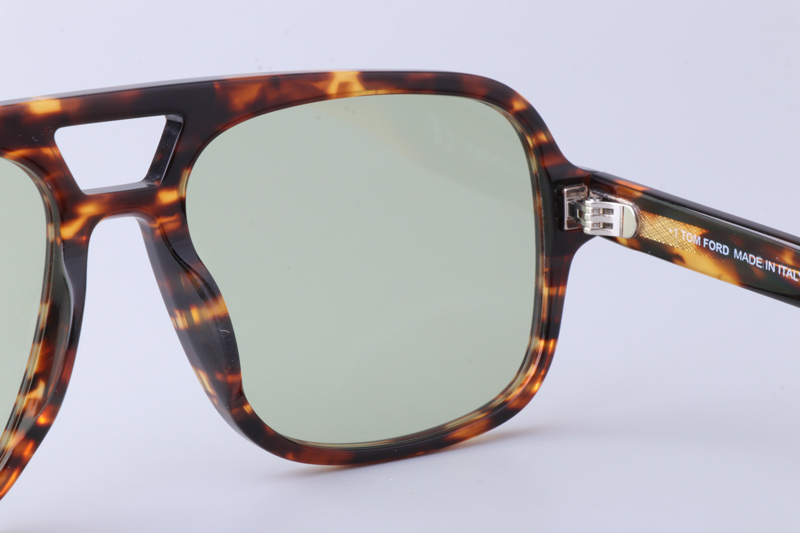 FT884 Sunglasses Tortoise Green