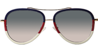 GG0062S Sunglasses Blue White Gradient Gray