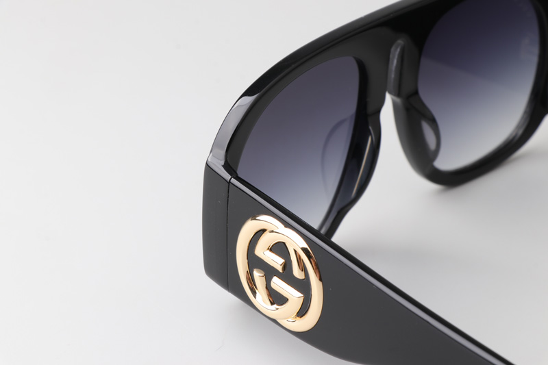 GG0152S Sunglasses In Black Gradient Grey