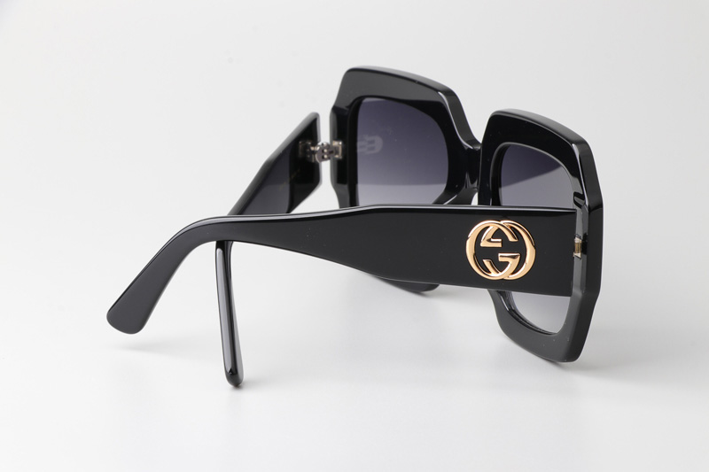 GG0178S Sunglasses Black Gradient Gray
