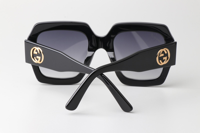 GG0178S Sunglasses Black Gradient Gray