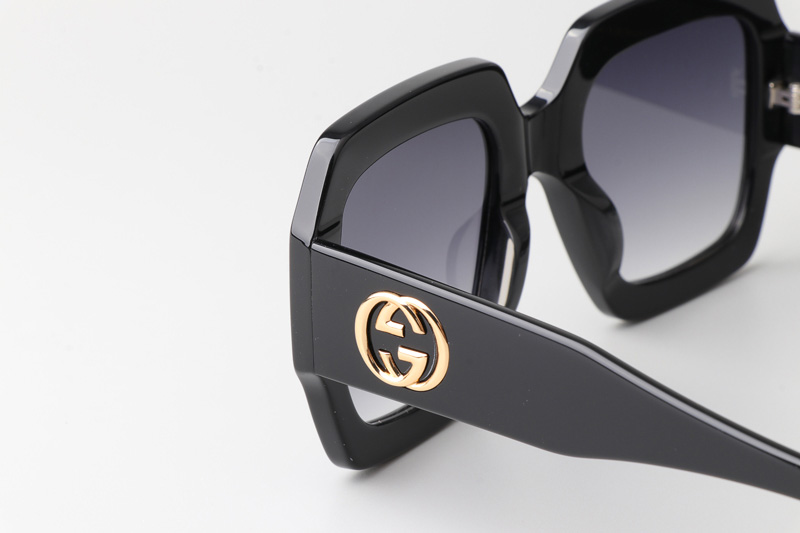 GG0178S Sunglasses Black Gradient Gray