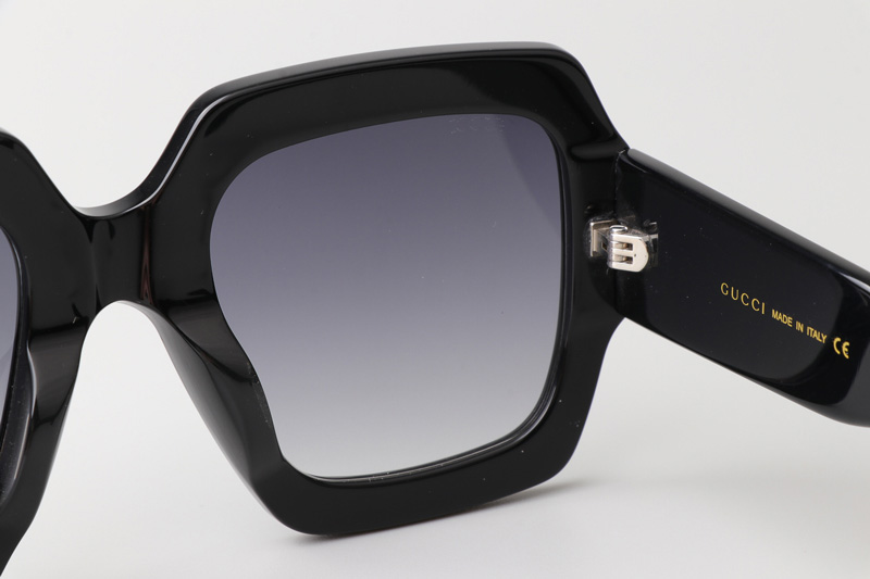 GG0178S Sunglasses Black Gradient Gray