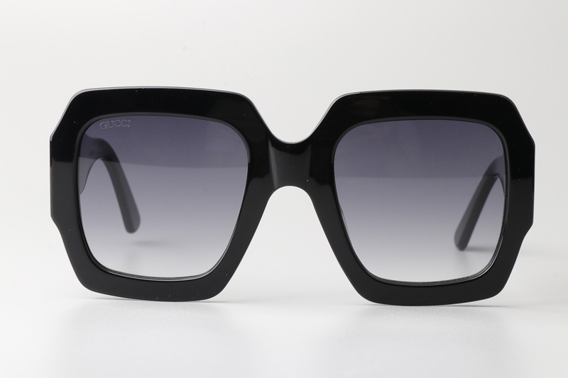 GG0178S Sunglasses Black Gradient Gray