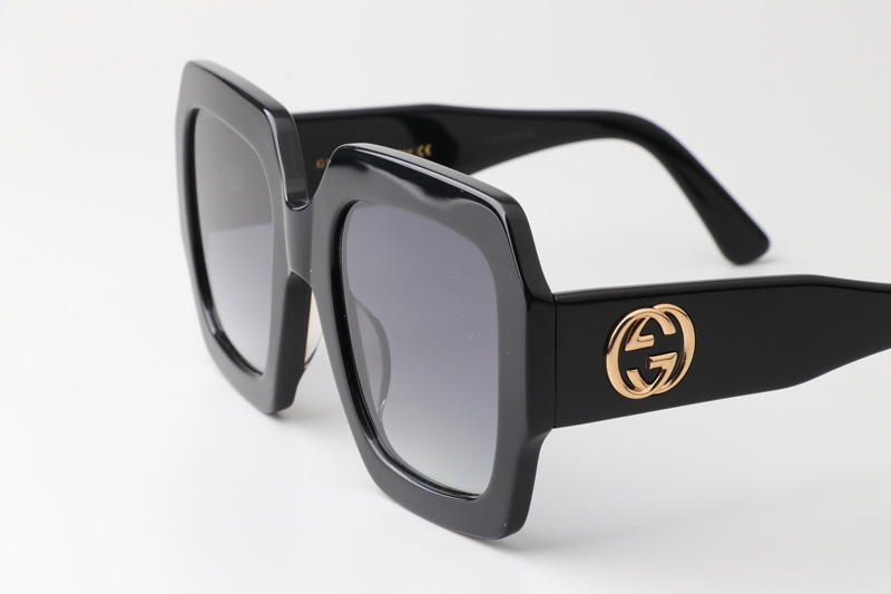 GG0178S Sunglasses Black Gradient Gray