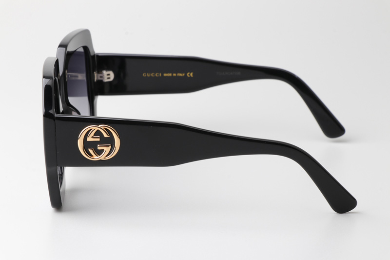 GG0178S Sunglasses Black Gradient Gray