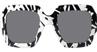 GG0178S Sunglasses Black White Gray