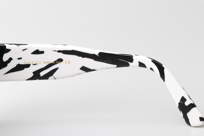 GG0178S Sunglasses Black White Gray