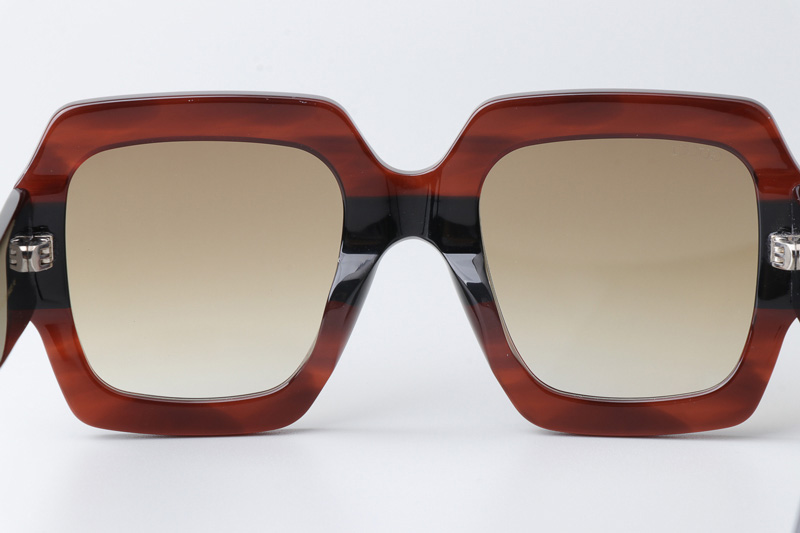 GG0178S Sunglasses Brown Black Gradient Brown