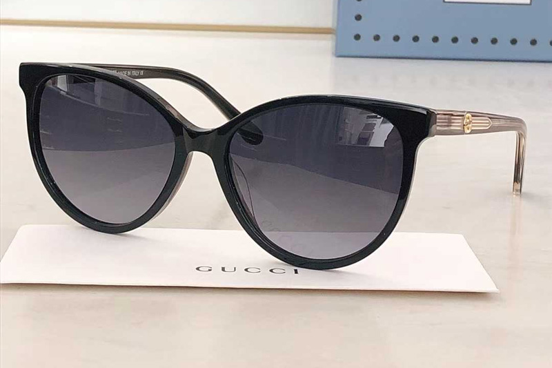 GG0377SKN Sunglasses Black Gradient Gray