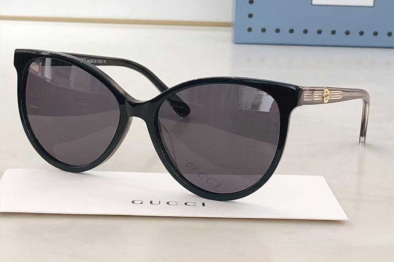 GG0377SKN Sunglasses Black Gray