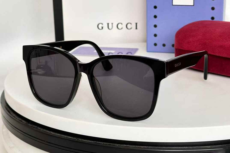 GG0417SK Sunglasses Black Gray