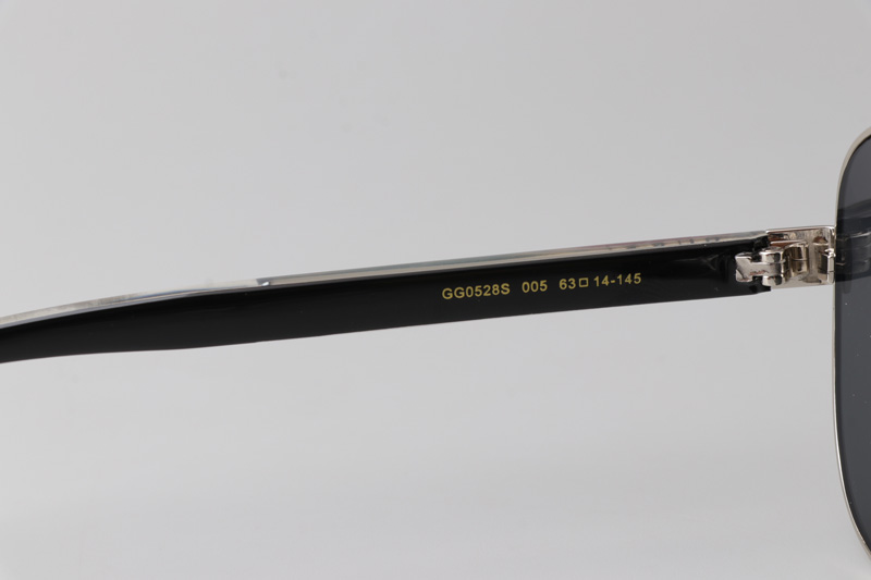 GG0528S Sunglasses Silver Gray
