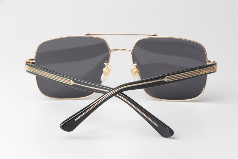 GG0529S Sunglasses Gold Black Gray