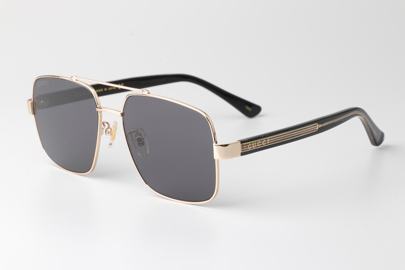 GG0529S Sunglasses Gold Black Gray