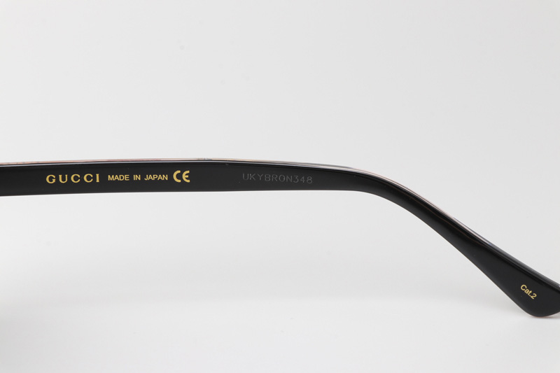 GG0529S Sunglasses Gold Black Gray