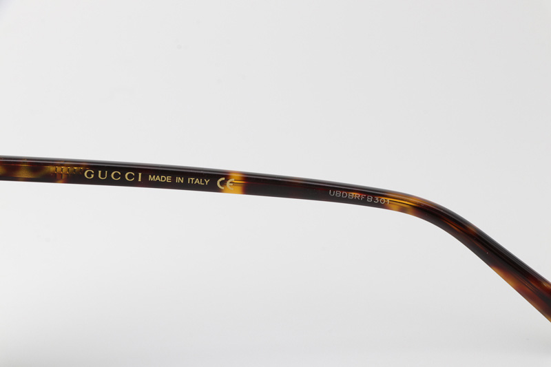 GG0584S Sunglasses Gold Tortoise Green