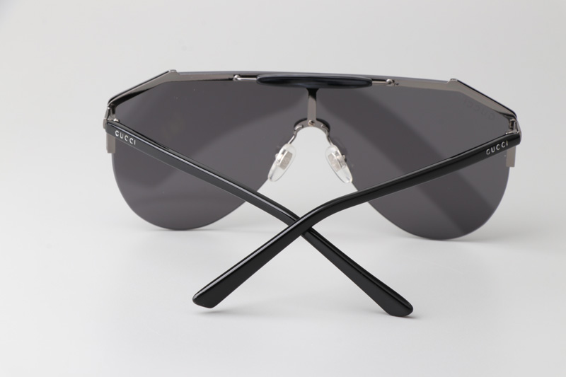 GG0584S Sunglasses Gunmetal Black Gray