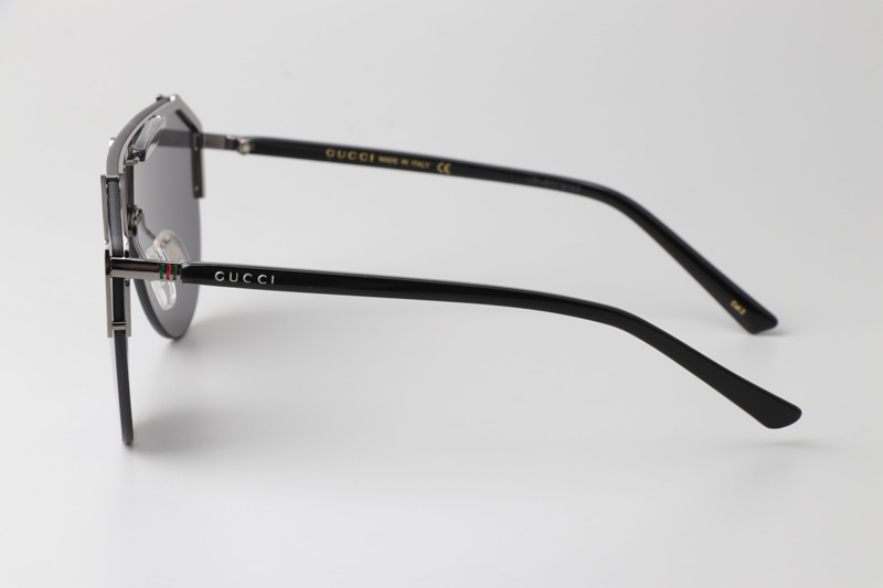GG0584S Sunglasses Gunmetal Black Gray