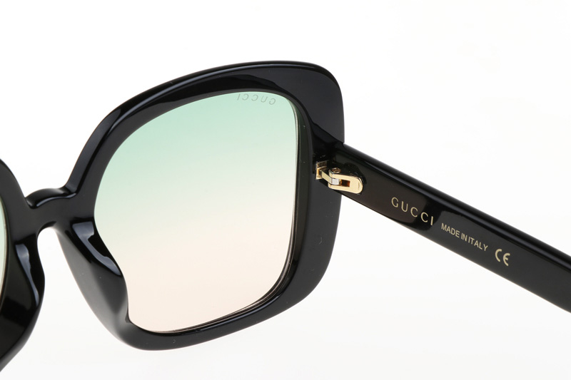 GG0713S Sunglasses In Black Gradient Green