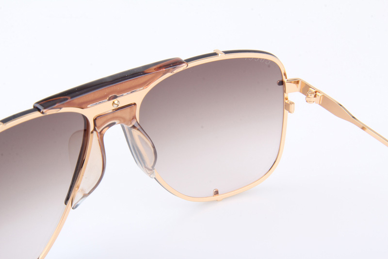 GG0739S Sunglasses In Brown Gold Gradient Brown Lens