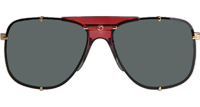 GG0739S Sunglasses In Red Gold Grey Lens