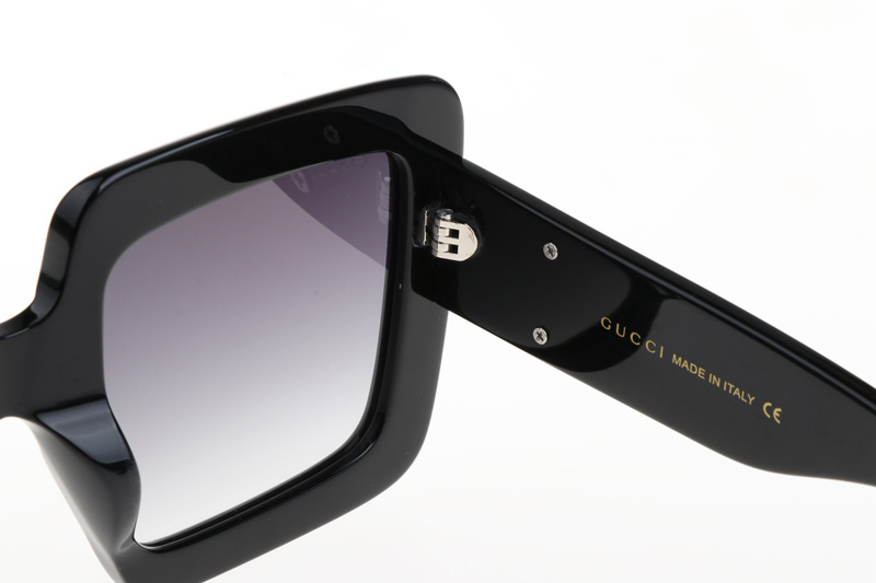 GG0783S Sunglasses In Black Gold Gradient Grey