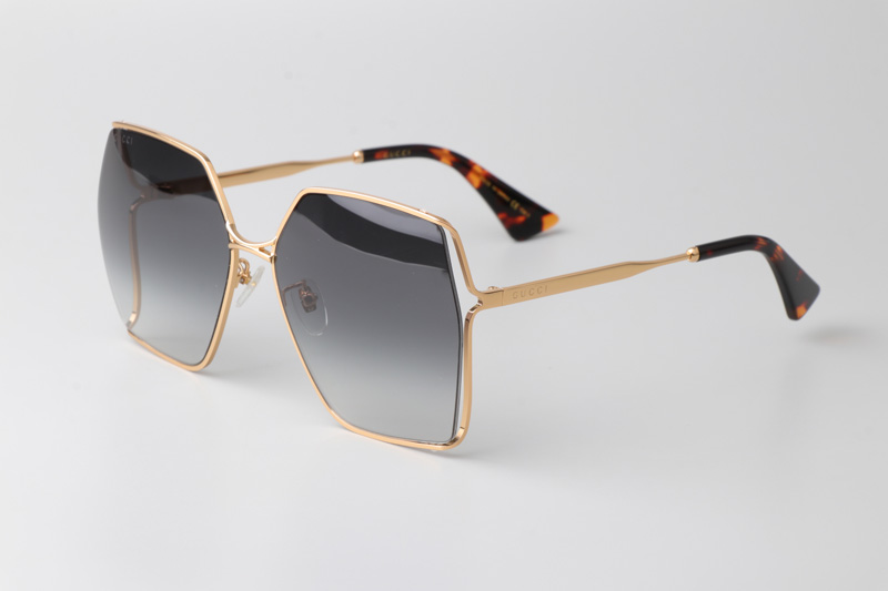 GG0817S Sunglasses In Gold Tortoise