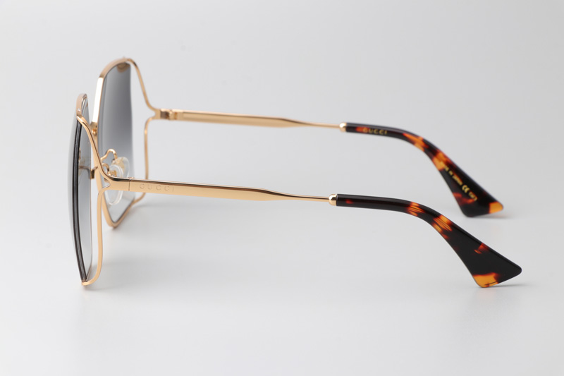 GG0817S Sunglasses In Gold Tortoise