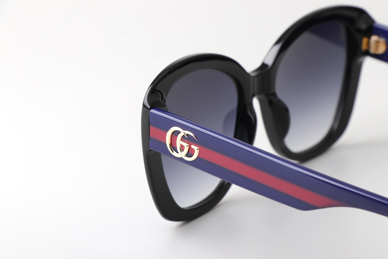 GG0860S Sunglasses Black Blue Gradient Gray