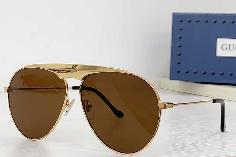 GG0908S Sunglasses Gold Brown