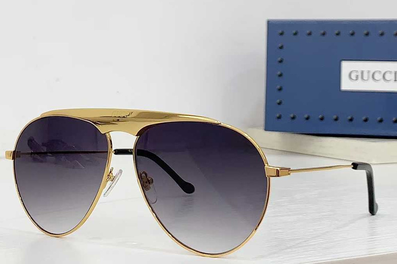 GG0908S Sunglasses Gold Gradient Gray