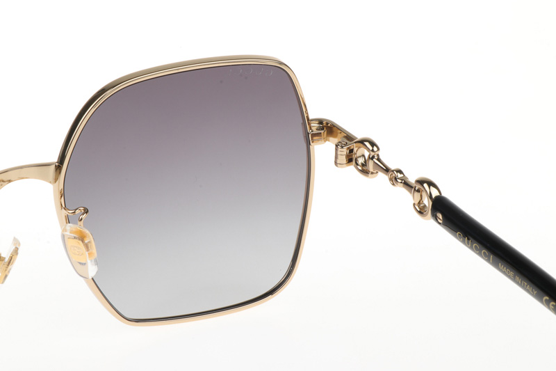 GG1024S Sunglasses In Gold Black Gradient Grey