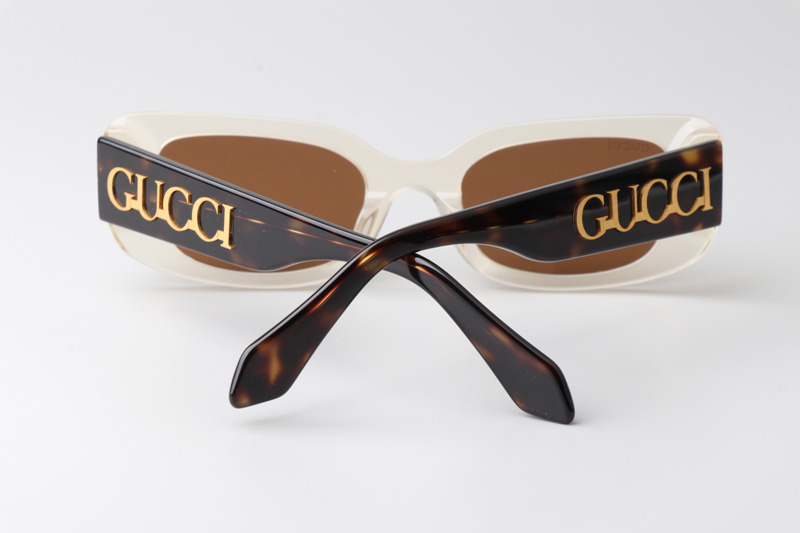 GG1081S Sunglasses Transparent Tortoise Brown