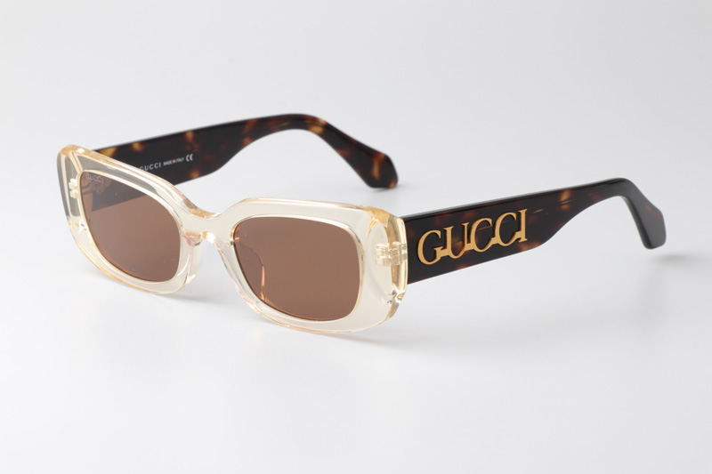 GG1081S Sunglasses Transparent Tortoise Brown