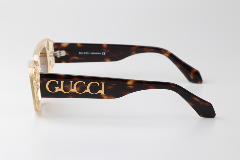 GG1081S Sunglasses Transparent Tortoise Brown