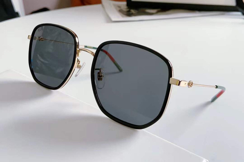 GG1197OA Sunglasses Black Gold Gray