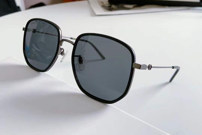 GG1197OA Sunglasses Black Gunmetal Gray