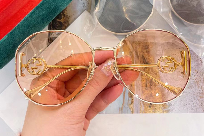 GG1206SA Sunglasses In Gold Yellow Lens