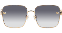 GG1295S Sunglasses Gold Black Gradient Gray