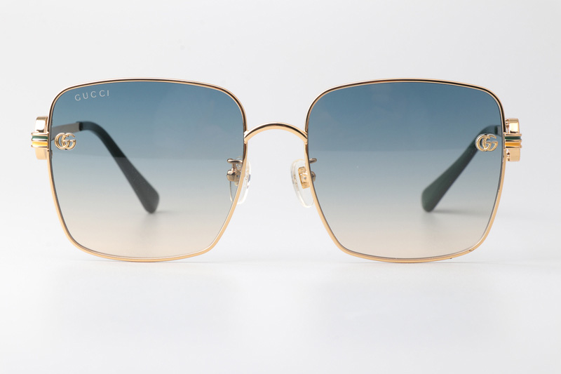 GG1295S Sunglasses Gold Green Gradient Blue