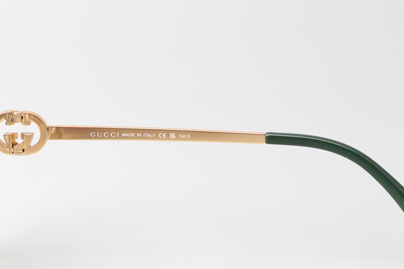 GG1295S Sunglasses Gold Green Gradient Blue