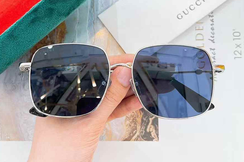GG1306SK Sunglasses Silver Blue