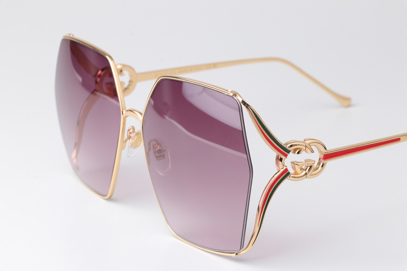 GG1322SA Sunglasses Gold Gradient Pink
