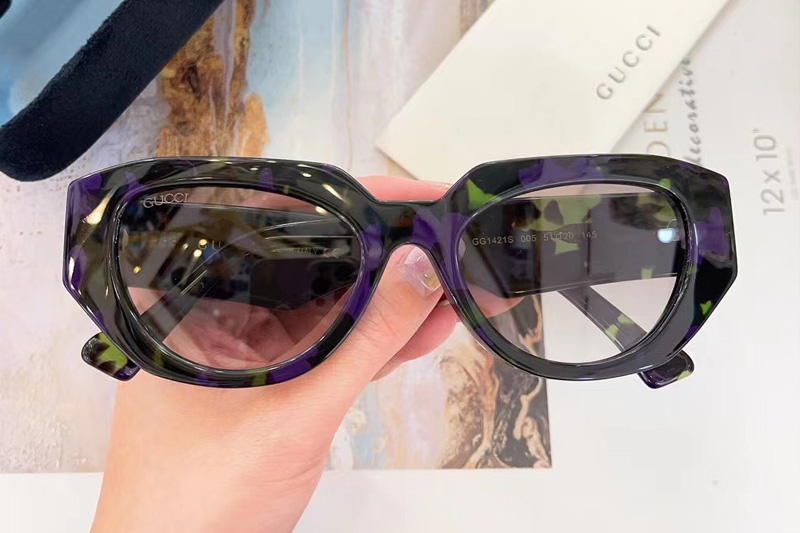 GG1421S Sunglasses In Purple Green