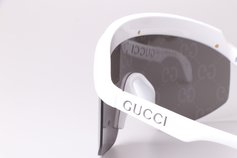 GG1477S Sunglasses White Silver Logo